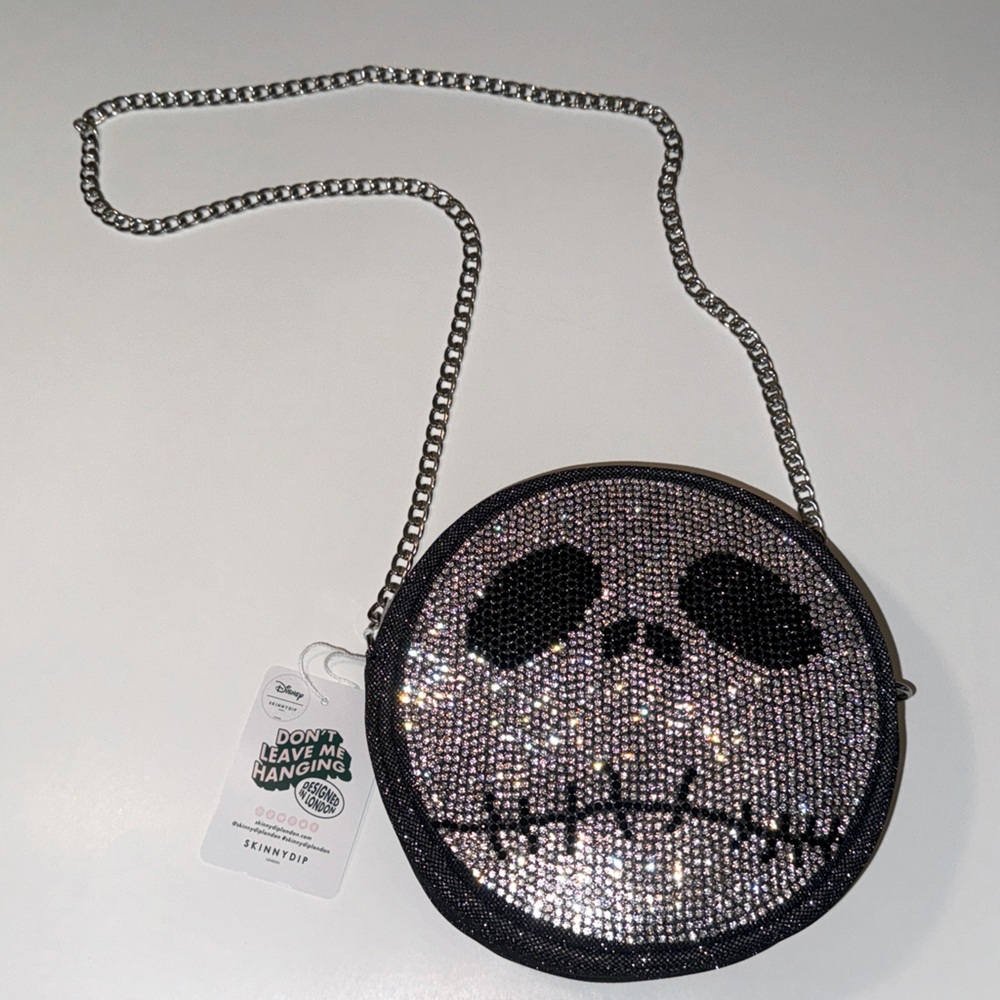 Skinny Dip The Nightmare Before Christmas Jack Skellington rhinestone purse. New